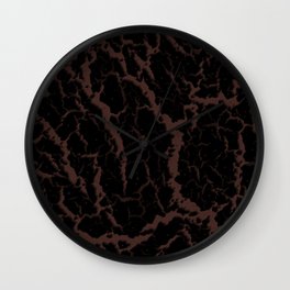 Cracked Space Lava - Brown Wall Clock