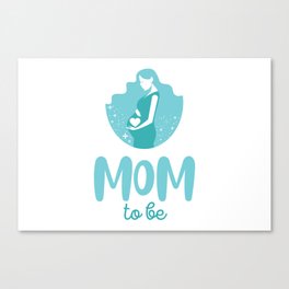 Mom to be - lovely pregnancy illustration  Canvas Print