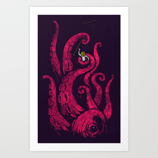 undersea attack (col. ver) Art Print