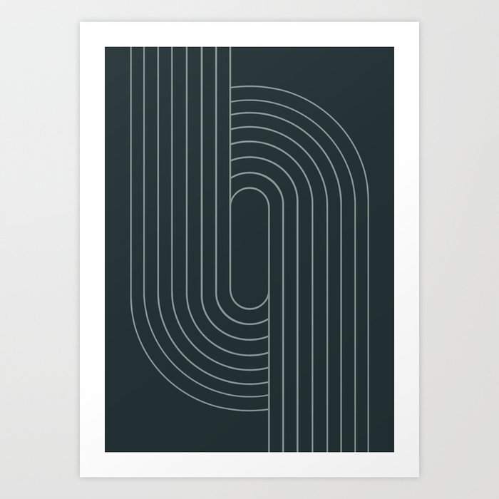 Oval Lines Abstract XXXIX Art Print