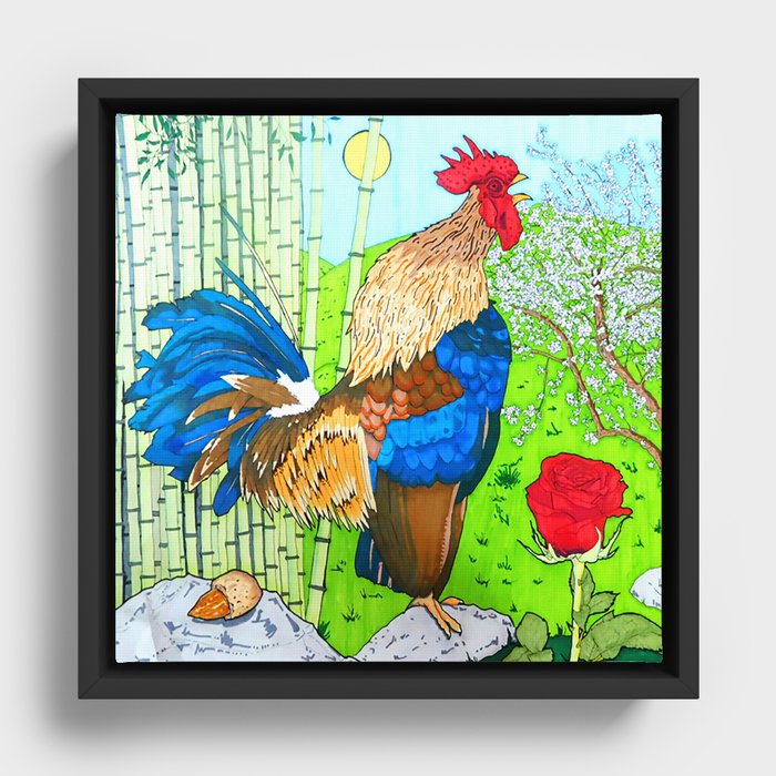 Serenade (the crowing of the cock at dawn) Framed Canvas