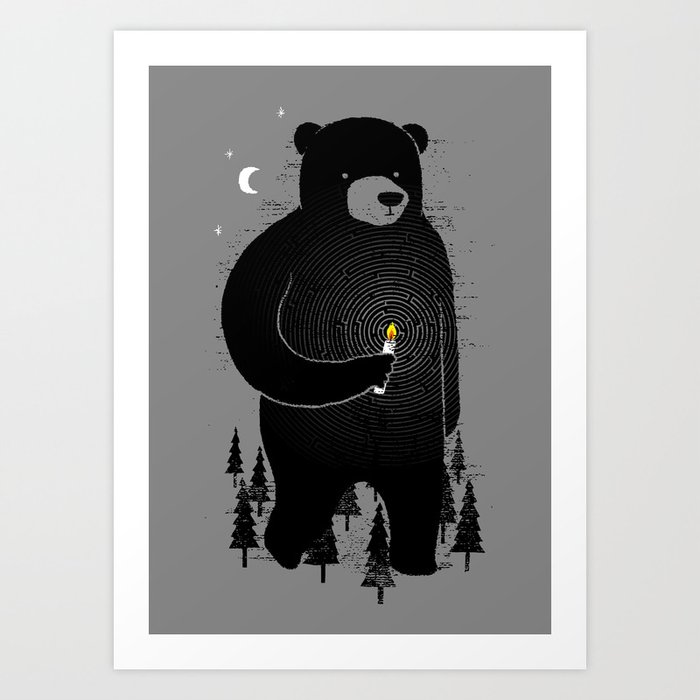 Lost in the wood Art Print