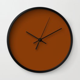 solid cognac // terracotta // reddish brown Wall Clock
