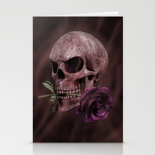 SKULL and ROSE Stationery Cards