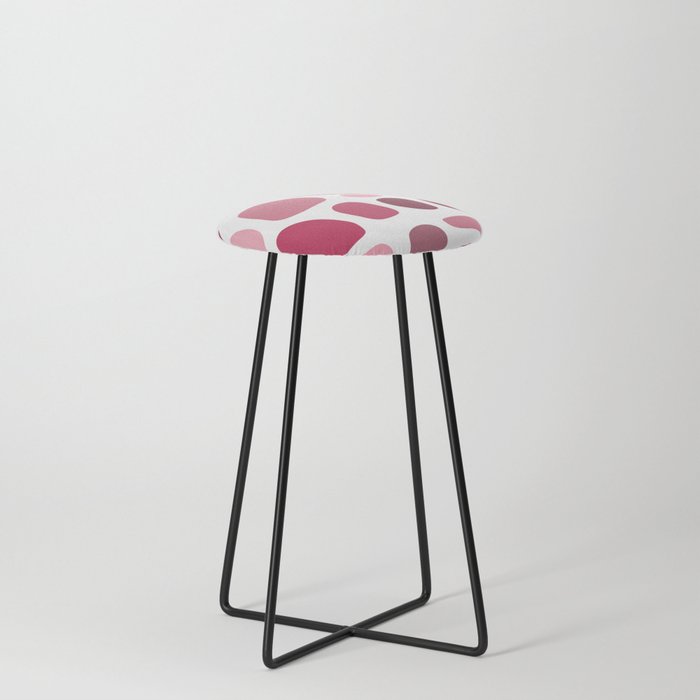 Geometric minimal color stone composition 1 Counter Stool