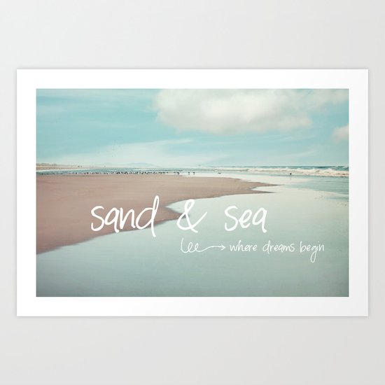 sand and sea Art Print