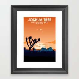 Joshua Tree National Park Travel Poster Framed Art Print
