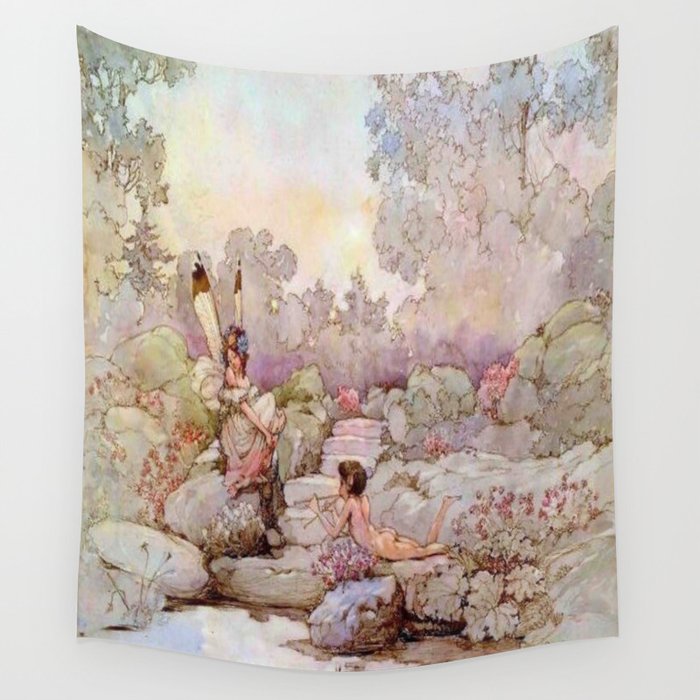 Fairy shop garden tapestry