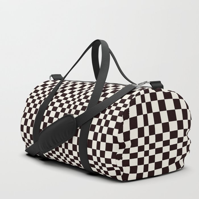 BLACK AND WHITE OPTICAL CHECKERBOARD Duffle Bag