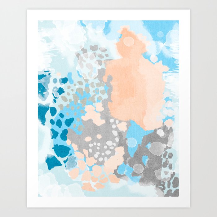 Sheyn - Modern abstract print in summer colors fresh beach design abstract painting decor Art Print