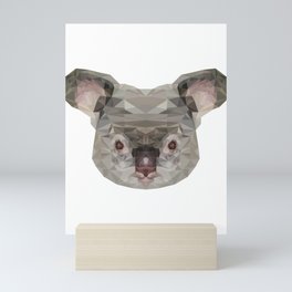 Australian Koala Head Polygon Mini Art Print