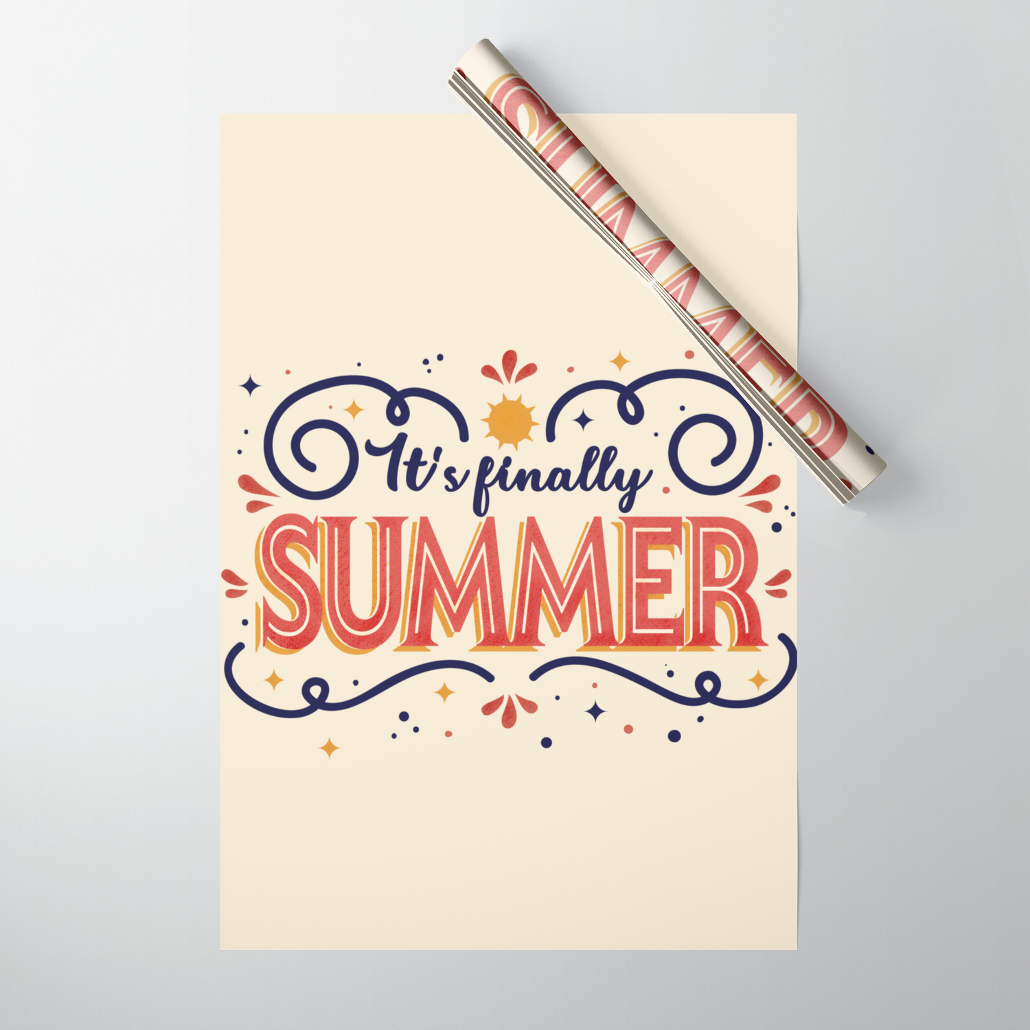 typography wrapping paper