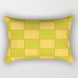 Tri-color Ancient Oriental Weaving Pattern Rectangular Pillow