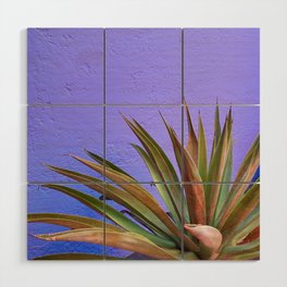Purple Cactus Wood Wall Art