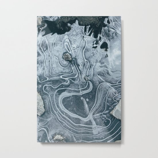 Frozen Marble Metal Print