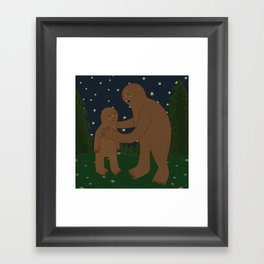 Bigfoot Bonding Framed Art Print