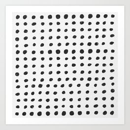 Scribble Dots Art Print