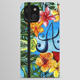 Aloha - Tropical Flower Food and Animal Summer Design iPhone Wallet Case