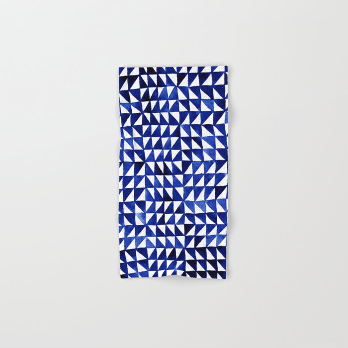 Triangle Grid ultramarine Hand & Bath Towel