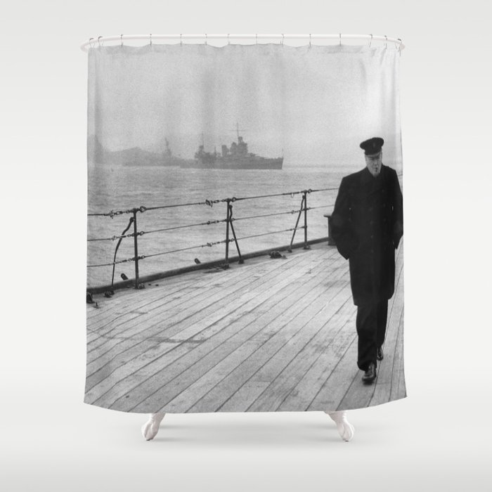 Winston Churchill At Sea Shower Curtain