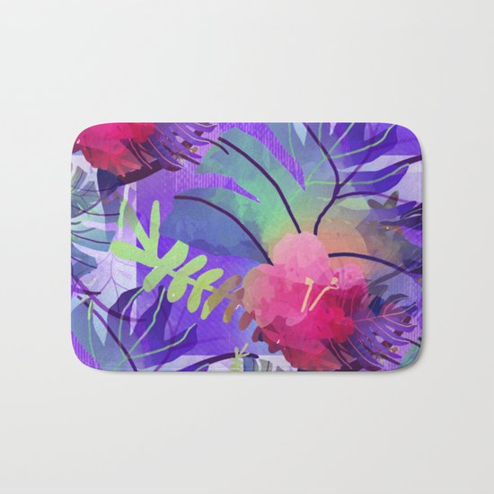 Purple Tropics Bath Mat