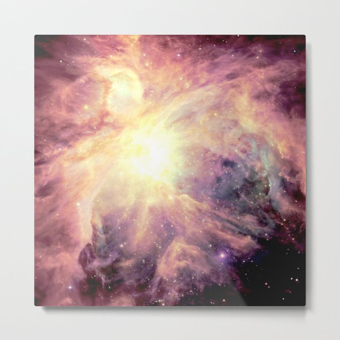 Mauve Colorful Pastel Orion Nebula Metal Print