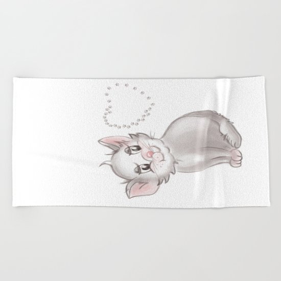 Kitty Beach Towel