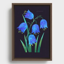 Colorfull bluebell flower illustration Framed Canvas