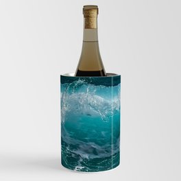 Blue Ocean Waves Wine Chiller
