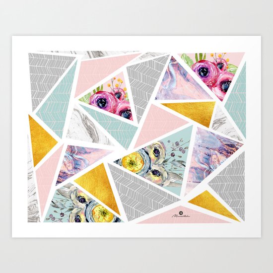 Mix geometric Art Print