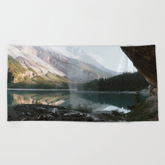 Mountain Lake Vibes III - Landscape Photography Beach Towel