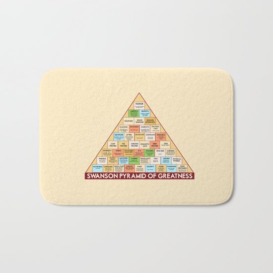ron swanson's pyramid of greatness Bath Mat