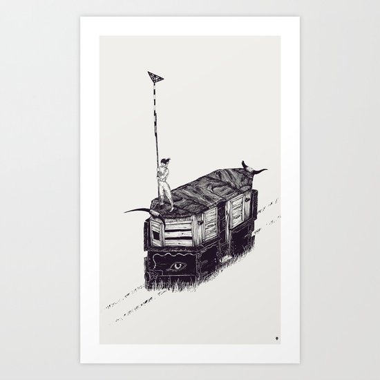 Knife Down, Wings Open Art Print