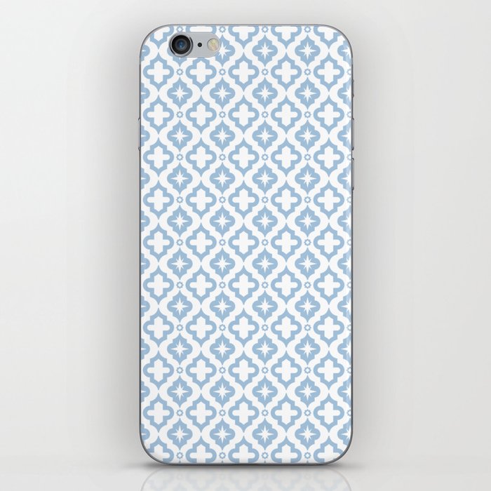 Pale Blue Ornamental Arabic Pattern iPhone Skin