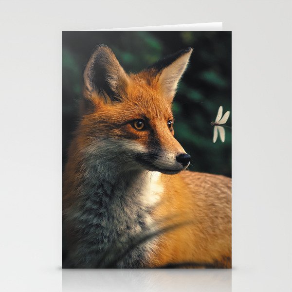 The Fox & Dragonfly Stationery Cards