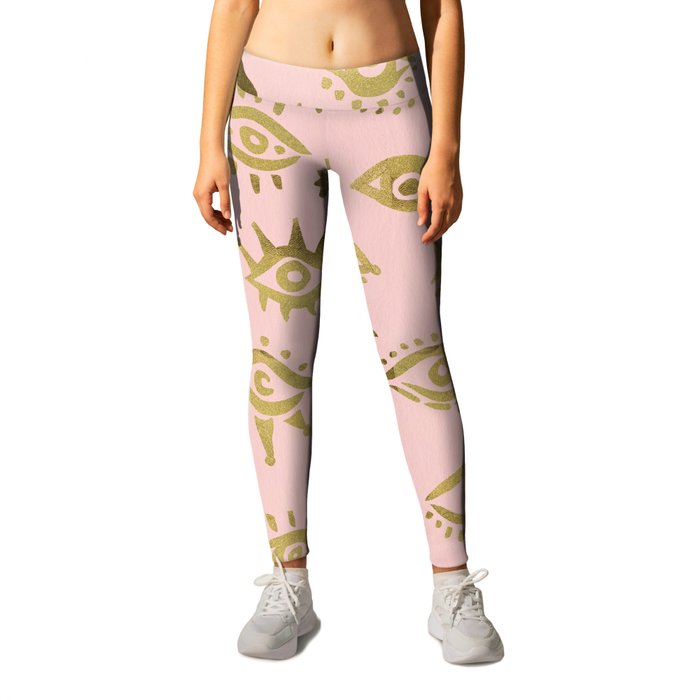 Mystics Eyes – Blush & Gold Leggings