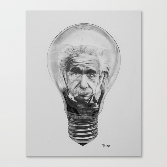 Einstein Light Bulb  Canvas Print