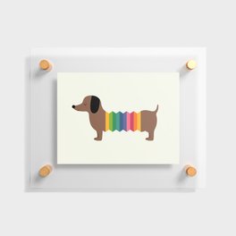 Rainbow Dooooog Floating Acrylic Print