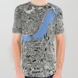 London map  All Over Graphic Tee