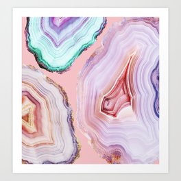 Mineral Agates #Glam collection Art Print