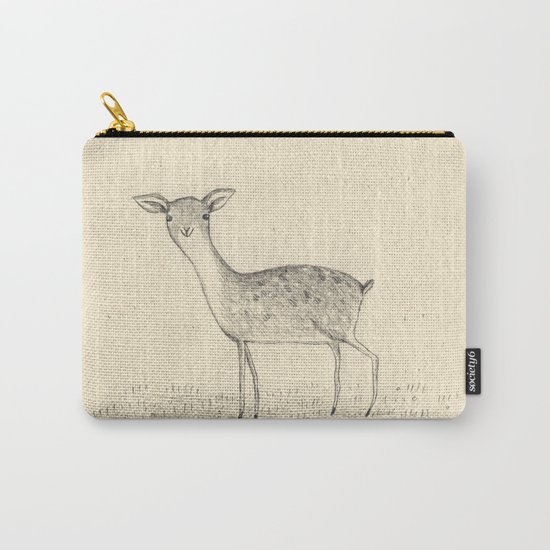 Monochrome Deer Carry-All Pouch