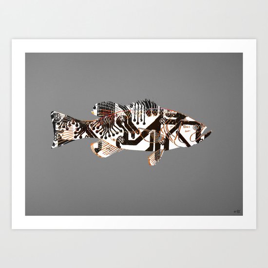 Digital Fish 2 Art Print