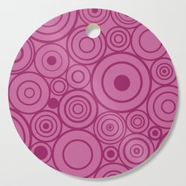 1950s MCM Pattern Circles Hot Pink Cutting Board