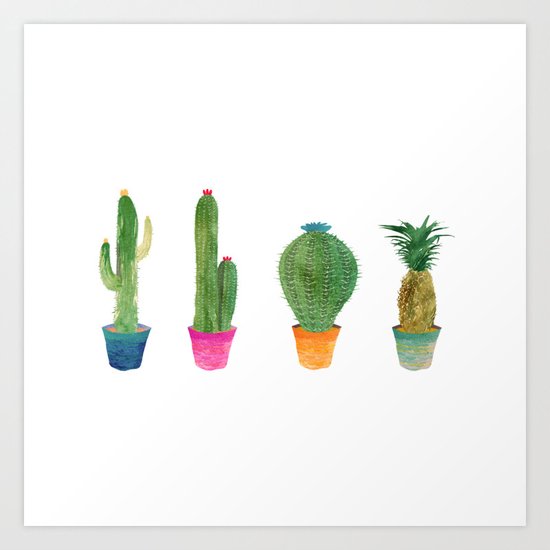Cactus to Pineapple Art Print