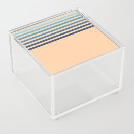 Nali - Colorful Retro Stripes Abstract Geometric Minimalistic Design Pattern Acrylic Box