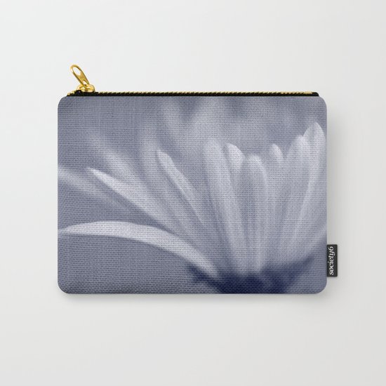 White Flower Macro Carry-All Pouch