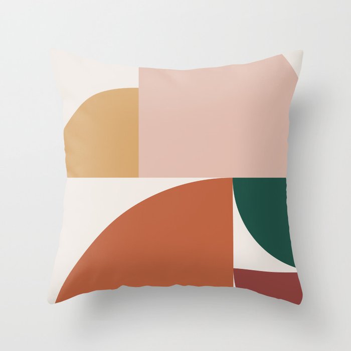 Abstract Geometric 10 Throw Pillow