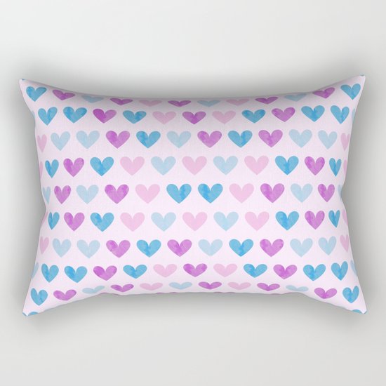Colorful hearts VII Rectangular Pillow