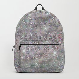 Holographic Diamond Studded Glam Pattern Backpack