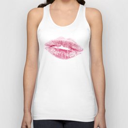 KISS LIPS IN RED. Unisex Tank Top